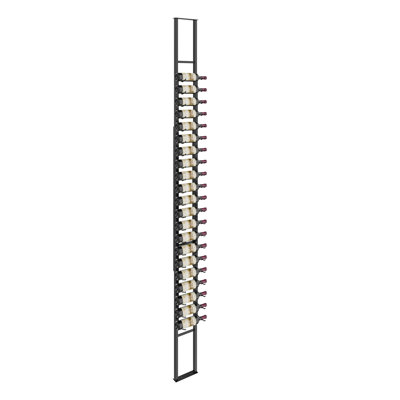 Ensemble de support à vin simple face du plancher au plafond de 21 bouteilles Indurial - noir jusqu'à 10 pi
