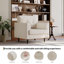 Fauteuil d'appoint avec accoudoirs de 38 po de largeur, fauteuil de lecture rembourré en lin pour le salon et le bureau-434068911