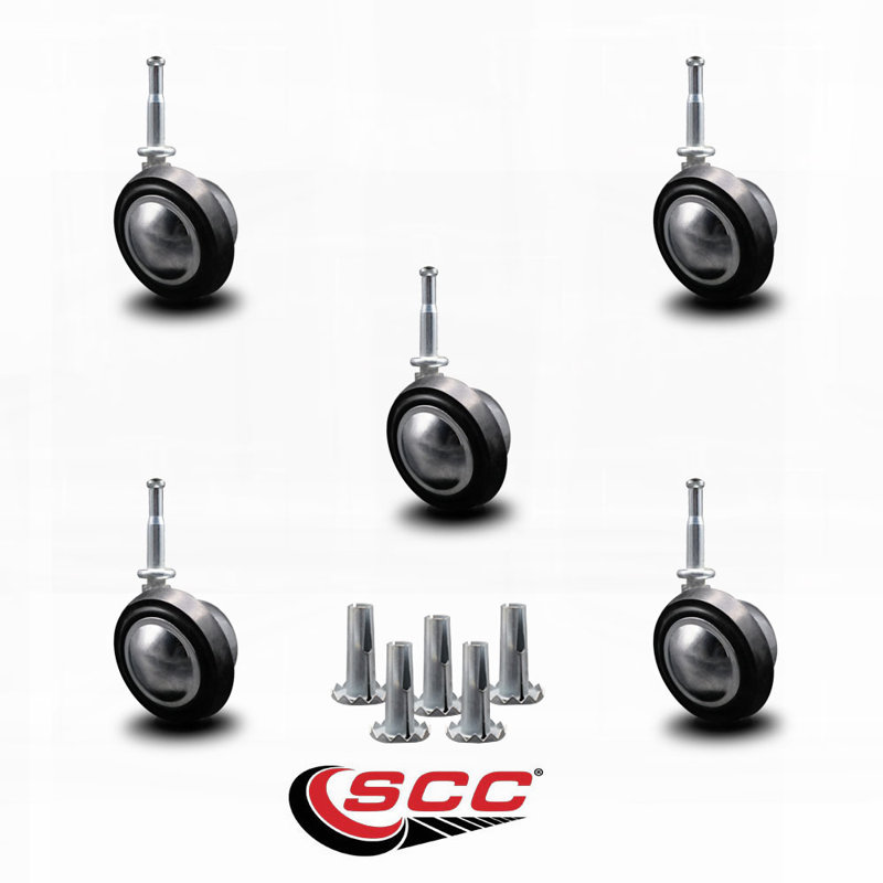 Soft Tread Ball Caster, Bright Chrome