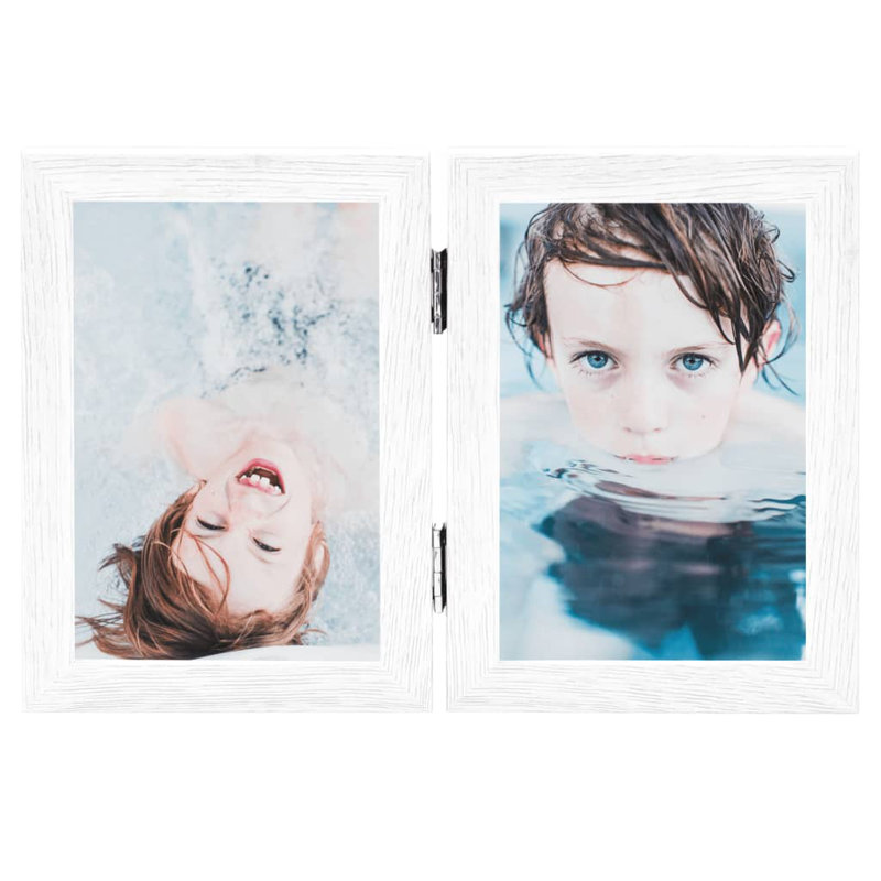 Brandisha Wood Picture Frame, 18cm H x 13cm W x 0.5cm D, White