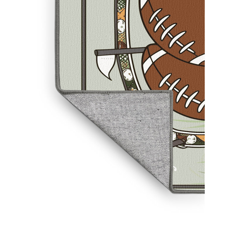 Tapis de football pour enfants Zoomie, Rectangle 7 pi x 9 pi