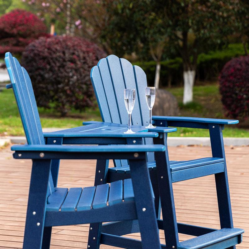 JUSTLET Folding Adirondack Chair, All-Weather Fire Pit Chairs