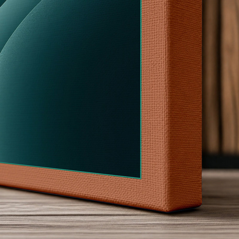 Fluid Forms Minimalist - Wrapped Canvas, 18x12 - 45.7 x 30.5 cm, Terracotta Border