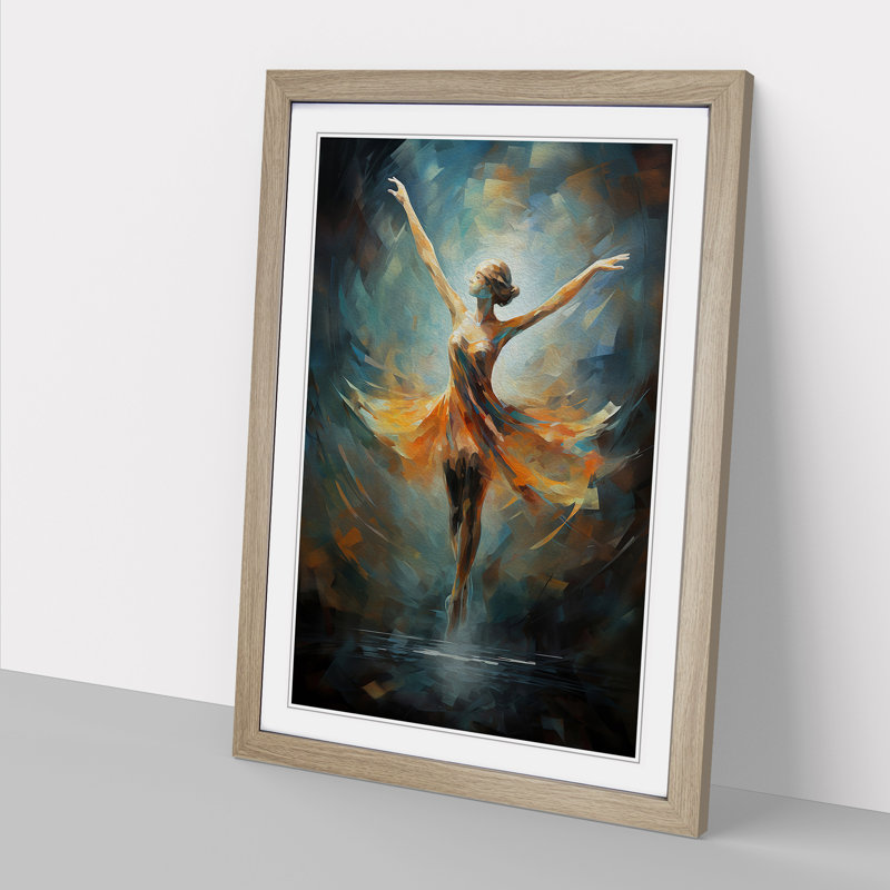 Single Picture Frame Print on Wood, 34cm H x 25cm W, Oak Framed