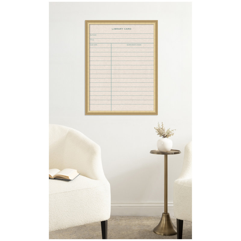 Tableau d'affichage encadré en lin, Doré, H 26 po x L 20 po x P 1,25 po