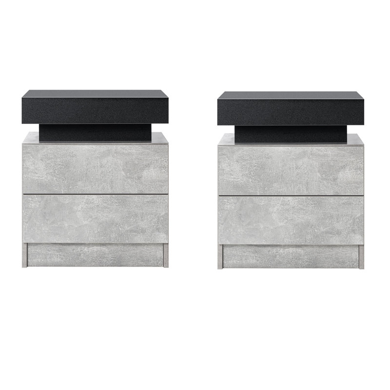 Binger 17.7'' W Unfinished Nightstand, Gray