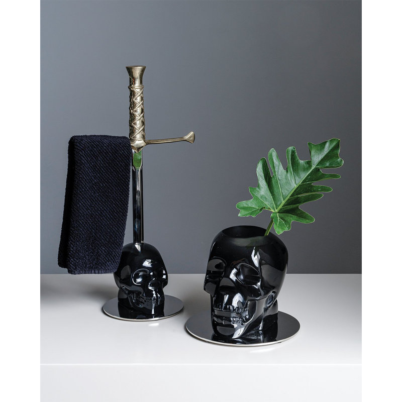 Vase de table intérieur / extérieur 8 "en résine, Fumée