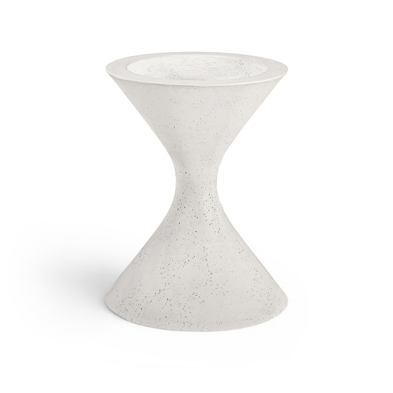 Jardinière en béton d'intérieur / extérieur Vessa, 17.75" W x 24" H, Crème
