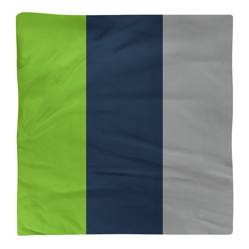 Striped Square Napkin, 22" W x 22" L, Aurora Green/Midnight Blue/Moonlight Grey, Polyester