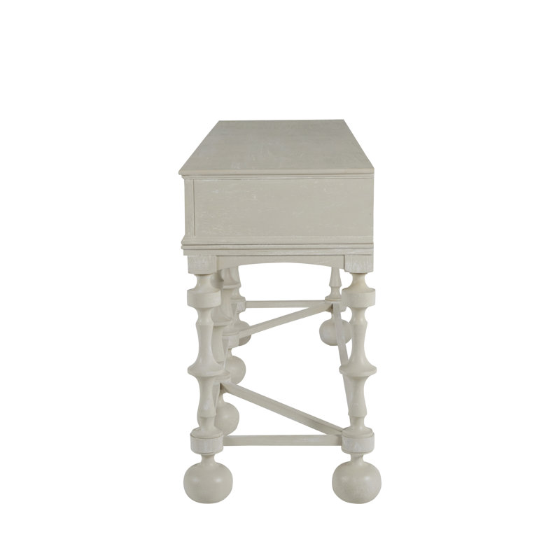 Arrington 76" Console Table, Cerused White