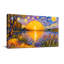 Landscape & Nature Sunset Lake Trees Moon Stars Reflection Sky Water-1226879447