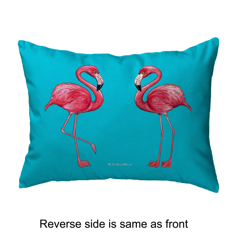  Housse et insert de coussin rectangulaire d'extérieur Flamingo, 11 po x 14 po