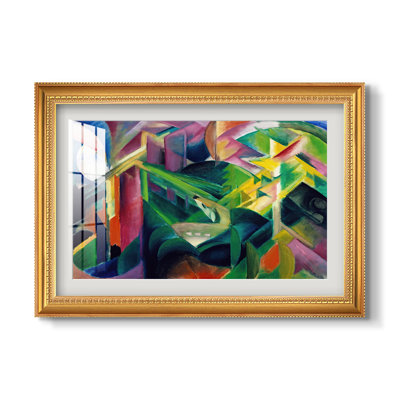 Cerfs dans un jardin monastique (Reh im Klostergarten), 1912 - Franz Marc - Estampe encadrée sur mesure
