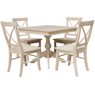 Celisa 5 - Piece Counter Height Solid Wood Dining Set