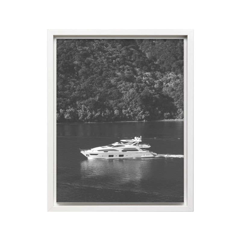 Voilier, Canvas, White Framed, 11"H x 14"W