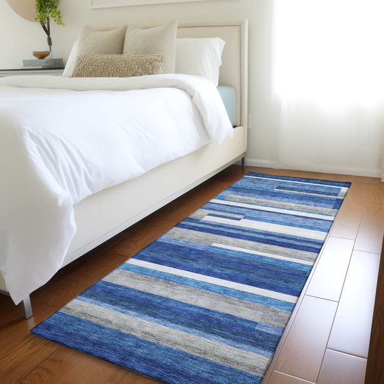 Malchow Washable Striped Indoor / Outdoor Rug