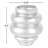 Ribbed Glass Vase, Chrome Finish