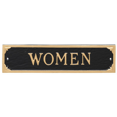 Women Restroom Statement Address Plaque