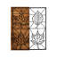 Accessoire mural décoratif en bois, noir et noyer, 18,9 po x 22,8 po | Structure robuste 100% métal (épaisseur: 0,05 pouce) et support 100% bois (épaisseur: 1,2 pouce) | Parfait pour la décoration intérieure et le mur décoratif élégant-200530974