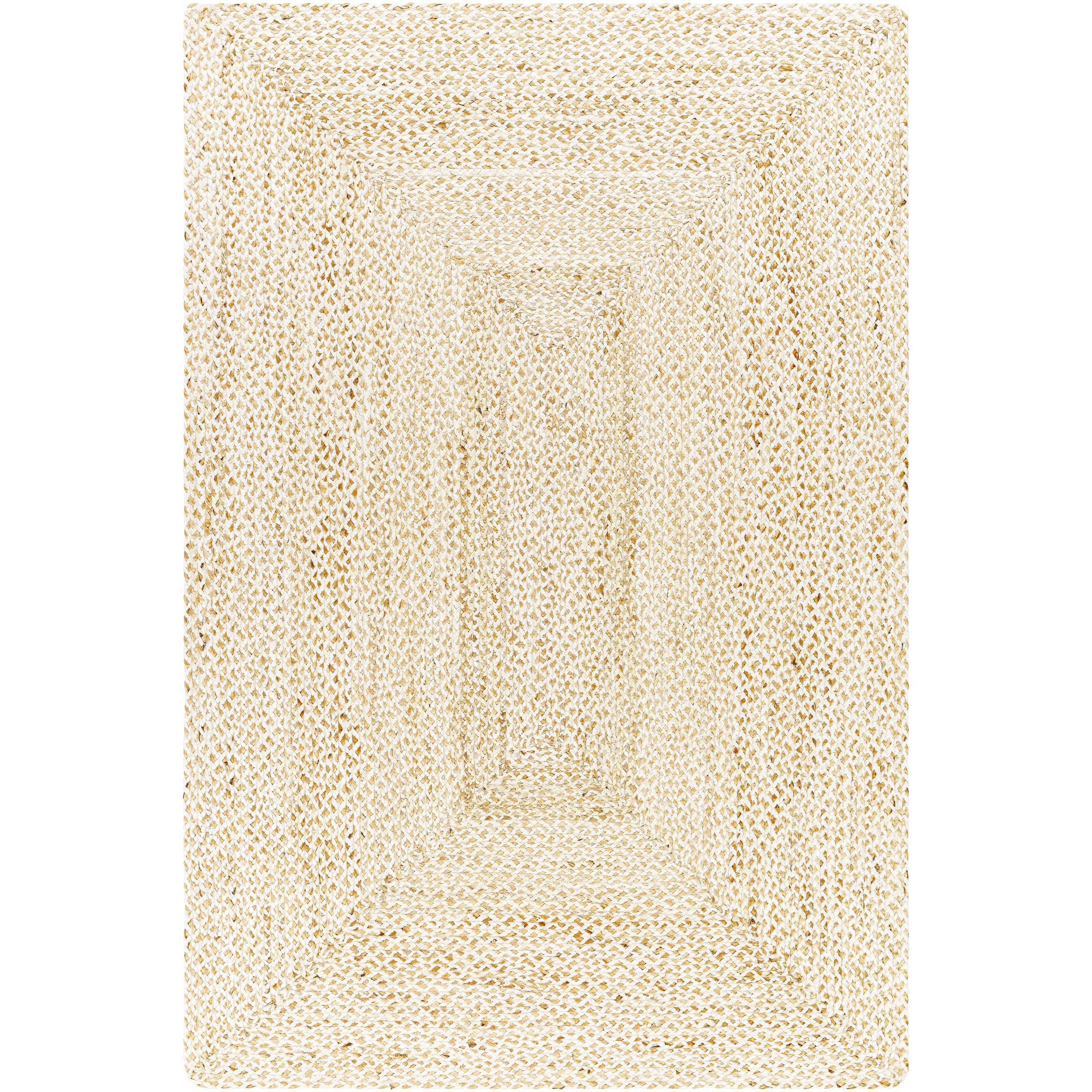 Bungalow Rose Doba Abstract Hand Loomed Jute/Sisal Area Rug in Beige ...
