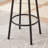 Round Bar Stool Set With Shelf, Upholstered Stool With Backrest Grey, 23.62'' W X 23.62'' D X 35.43'' H.-1101145019