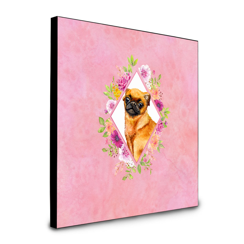 Panneau mural Dollman Flowers, Rose, Griffon de Brabant