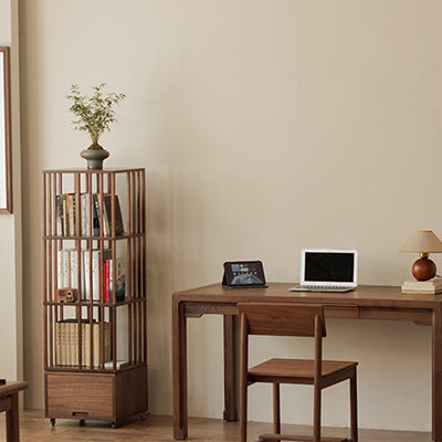 Nut-Brown Modern Solid wood Standard Bookcase