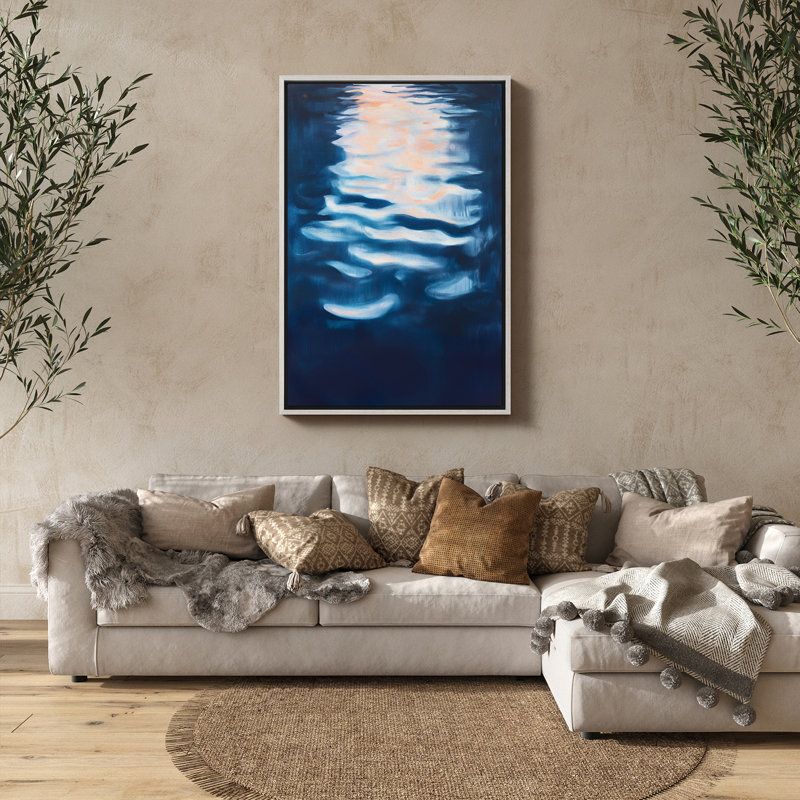 Art mural abstrait abstrait abstrait, 36" H x 24" W, Blanc