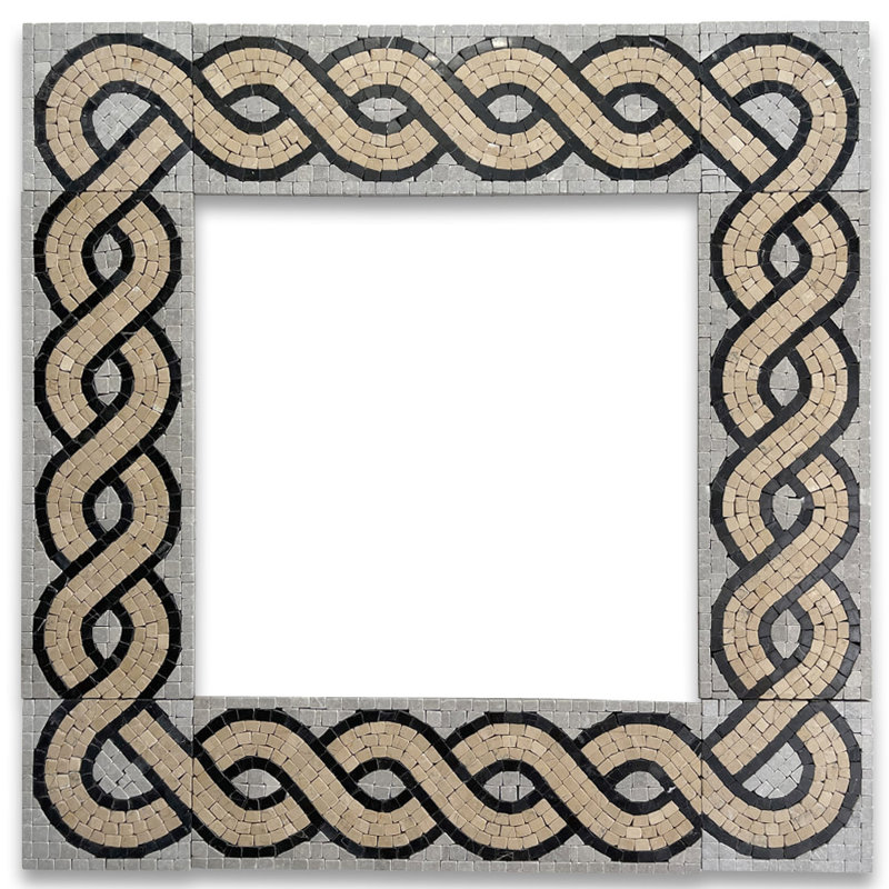 Carreau de mosaïque en marbre 4 po x 12 po
