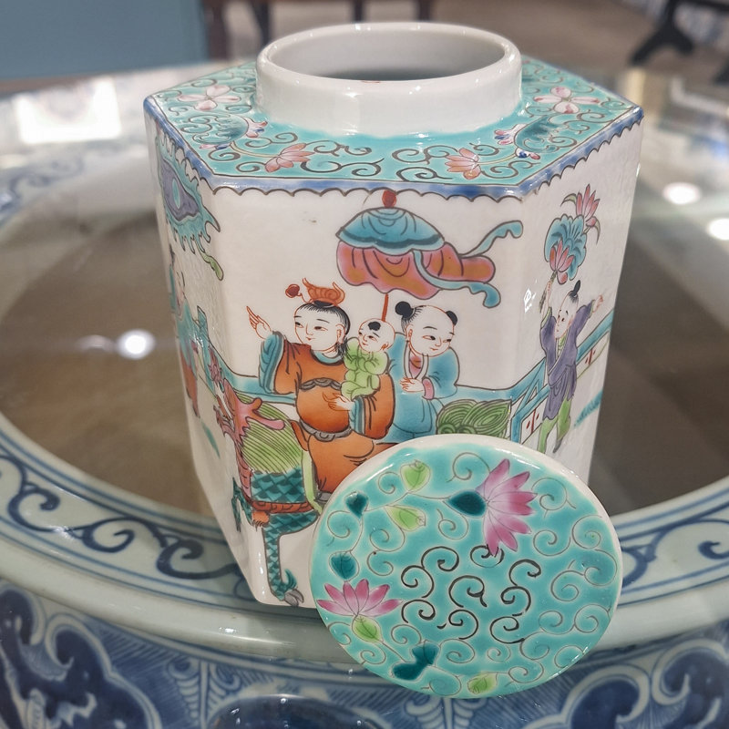 Handmade Porcelain China Ginger Jar