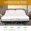 Base de lit réglable Base de lit avec tête et pied incliné, télécommande sans fil 4 ports USB, veilleuses sous le lit, moteur silencieux sans gravité