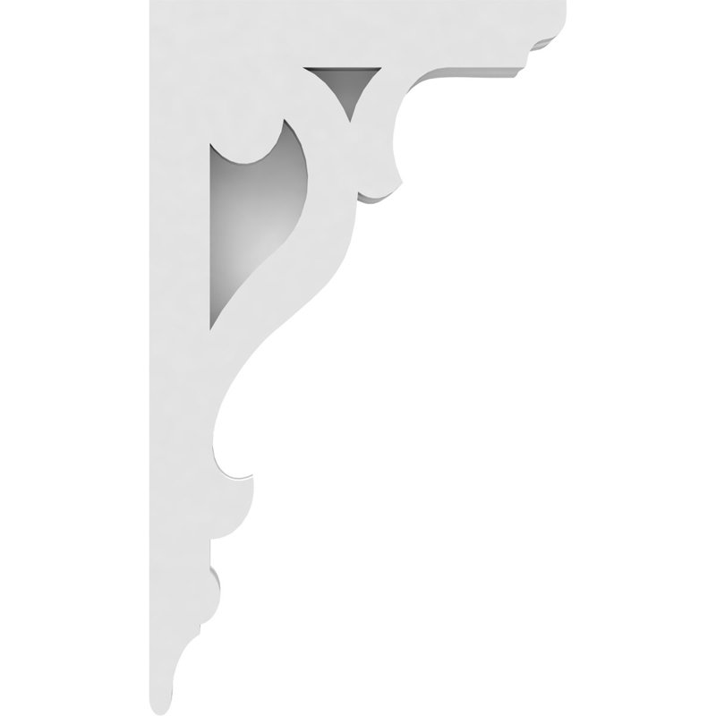 1 7/8"W X 7"D X 12"H Brontes Architectural Grade PVC Corbel, 12" H x 7" W x 1.875" D