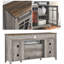 Meuble télé 55 po avec foyer électrique encastrable Kd, gris délavé-668259238