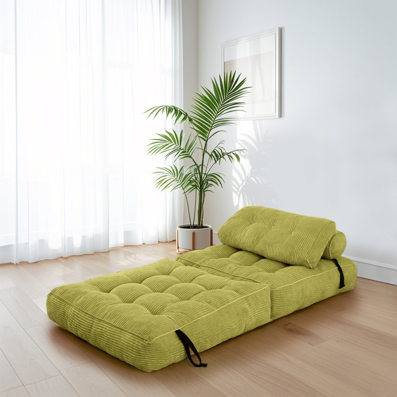 Boneless 8" Futon mattress, Folding Sofa Bed, Green, Single