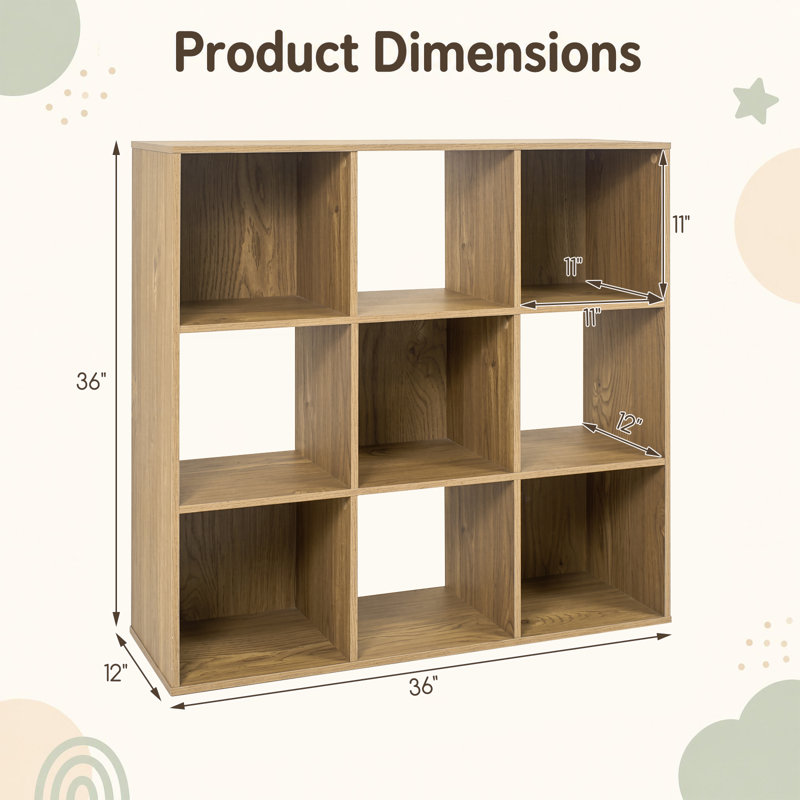 Organisateur de rangement de jouets pour enfants 9 cubes