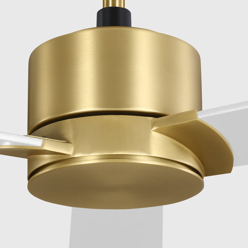 Rozzen Smart 60 Ceiling Fan, Burnished Brass, Matte White