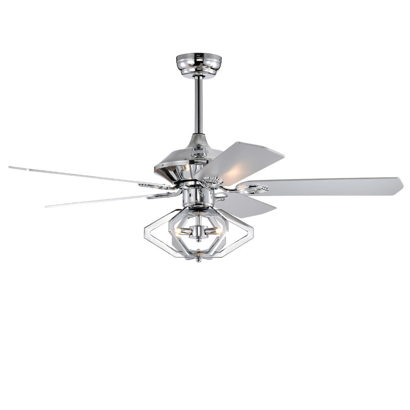 52" Dual Wood 5-Blade  Ceiling Fan With Remote Control
