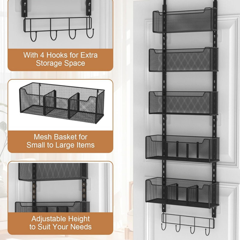 Over-the-Door Steel Shower Basket