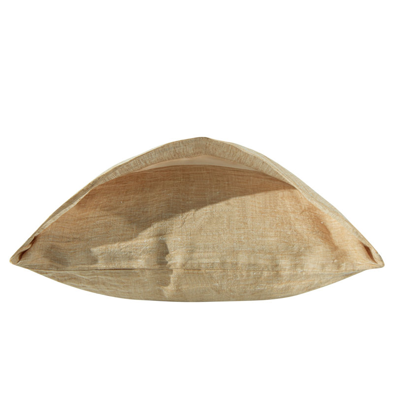 Ensemble de 2 taies d'oreiller avec fermeture à enveloppe en lin lavé respirant, Taie d'oreiller très grande, Jaune gingembre