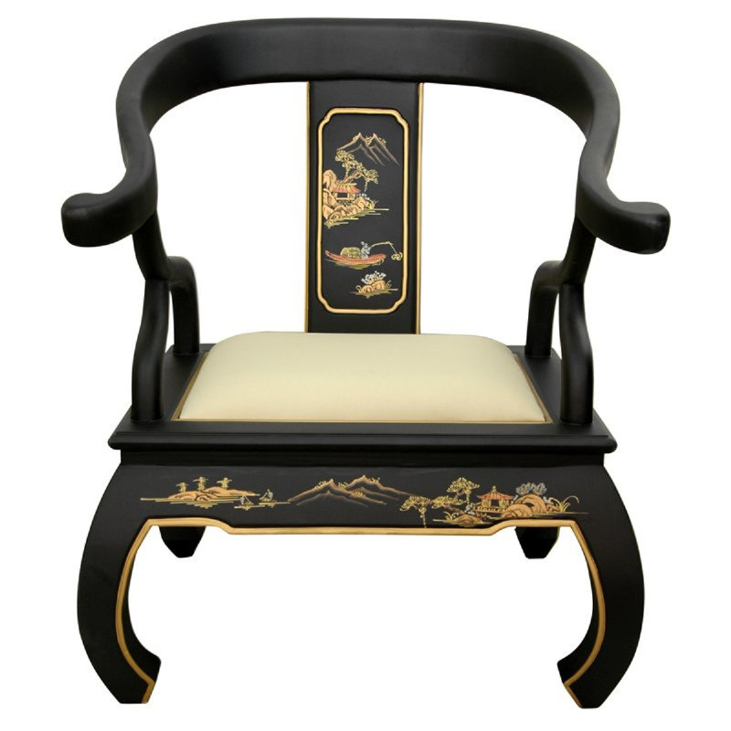 Fauteuil large de 26,5 po Feuerstein, Noir