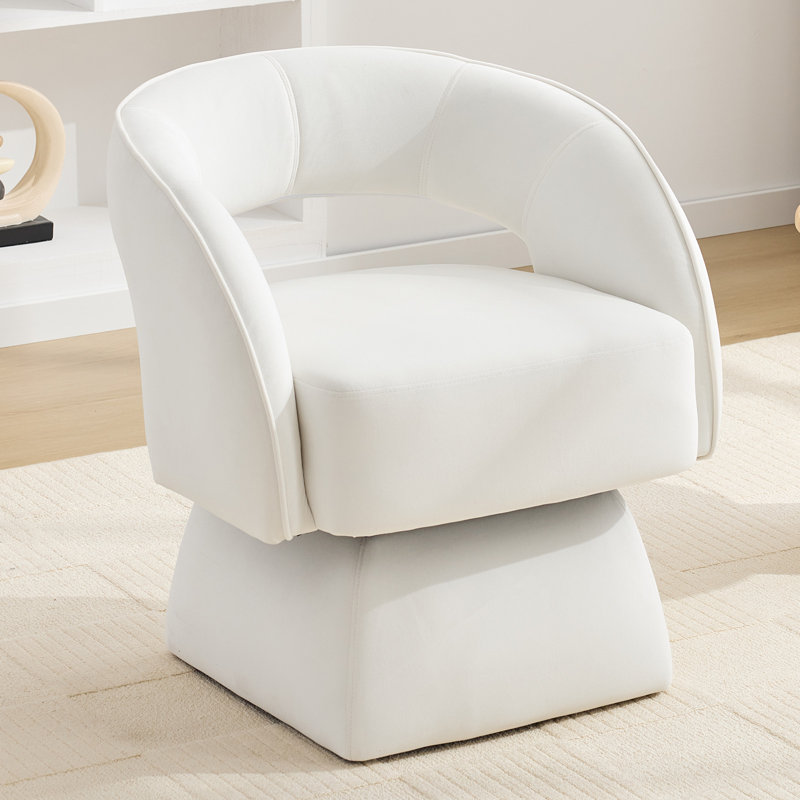 Fauteuil d'appoint moderne 27,7 po, Blanc