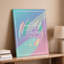 Toile, création d'une œuvre d'art numérique sereine et édifiante avec un doux art mural, palette de couleurs pastel-859289234