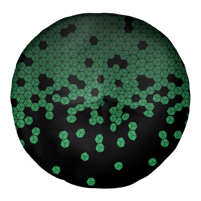 Coussin de sol Katelyn Elizabeth, Hauteur 30 po x largeur 30 po, Vert
