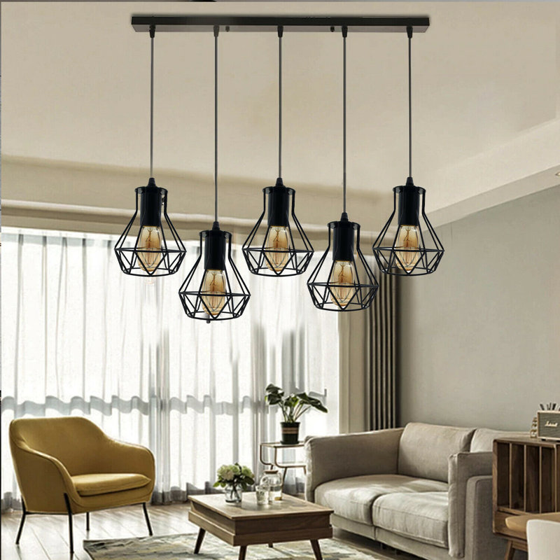 Wallin 5 - Light Black Kitchen Island Pendant