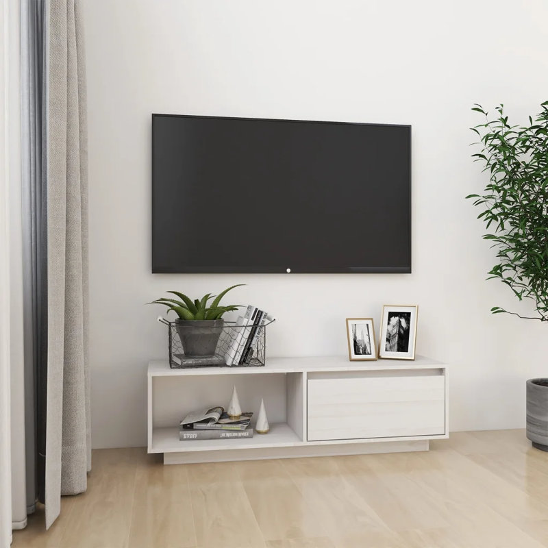 Gavon Unfinished TV Stand, White