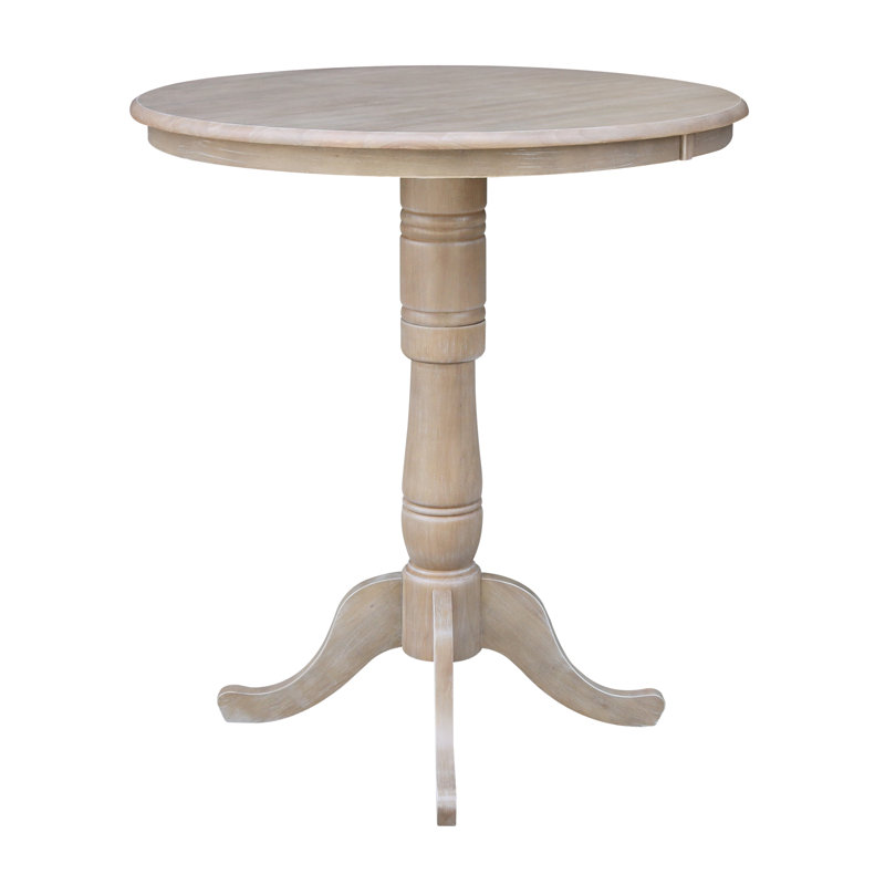 Mosteller Solid Wood Dining Table, Washed Gray Taupe, 42" H x 36" W x 36" W