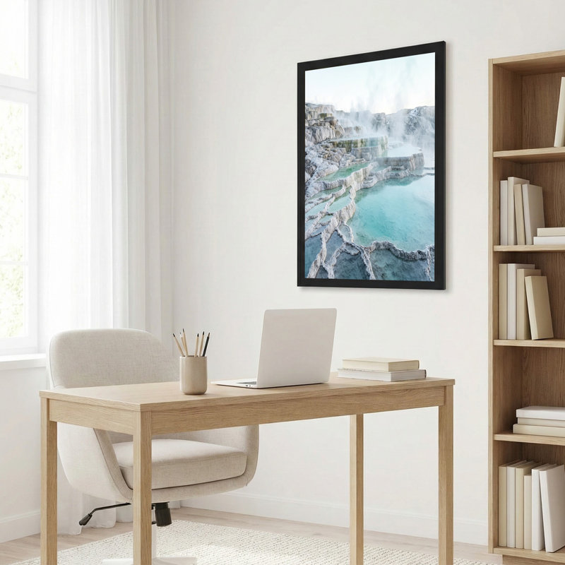 Art mural sur toile, "Steaming White", H 32 po x l 48 po