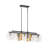 Lacurtis 5-Light Bulbs Black Modern Dimmable Glass Farmhouse Dimmable Chandelier Fixture