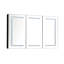 Armoire de salle de bain à miroir avec DEL, douilles - 48 x 30 po, à intensité variable, brouillard, miroir en aluminium noir mat 48 x 30 po, douille, inspecteur