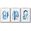 «Blue Breeze IV», ensemble de 3 reproductions de photos sur toiles-205355995-205355992